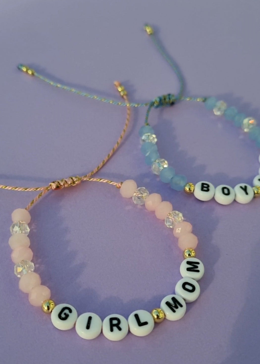 Girl Mom🩷 & Boy Mom🩵 Bracelets