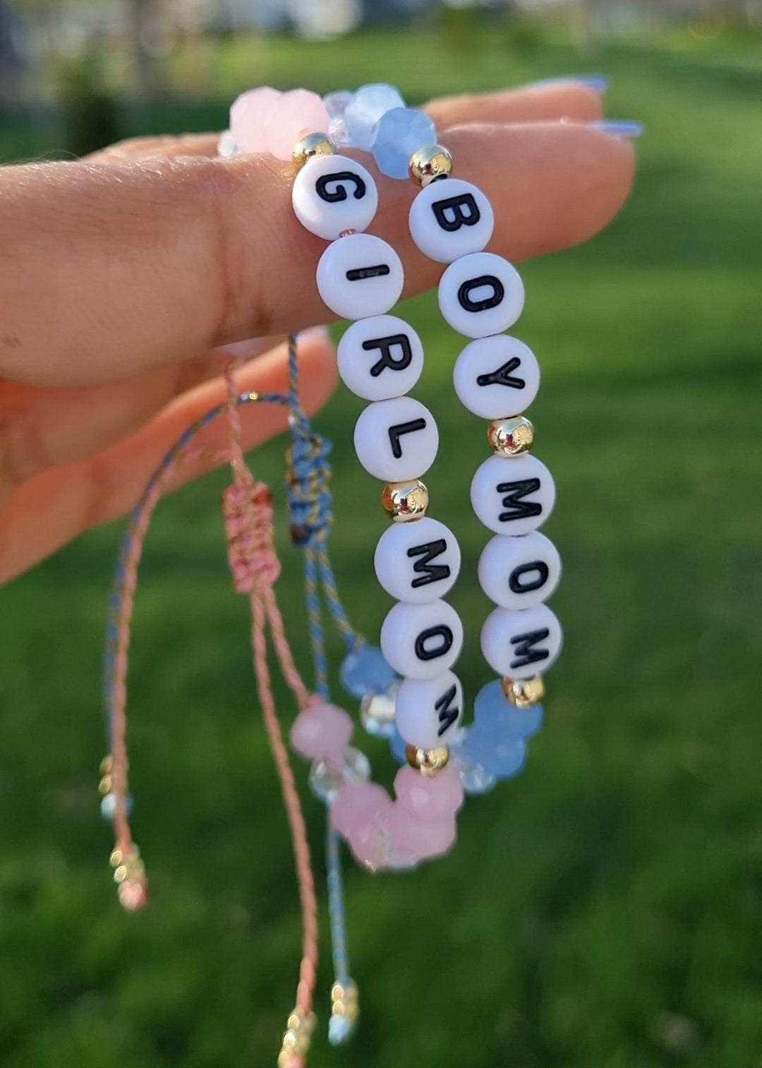 Girl Mom🩷 & Boy Mom🩵 Bracelets