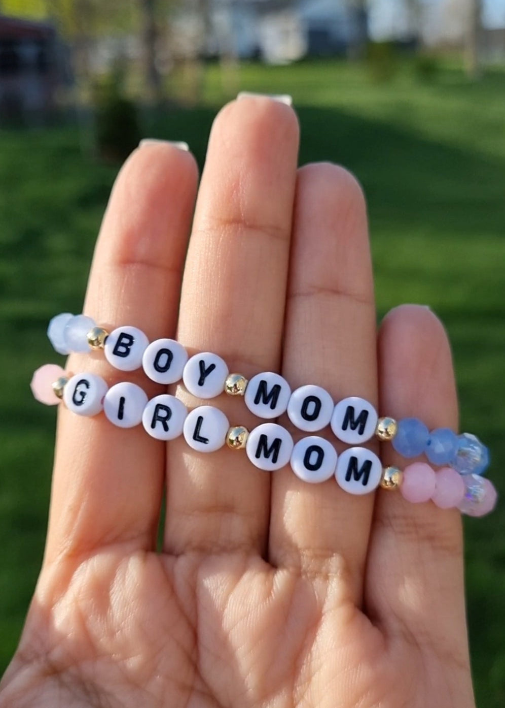 Girl Mom🩷 & Boy Mom🩵 Bracelets