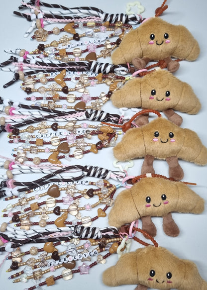 Coffee Lovers BagCharm ☕🥐 Restock