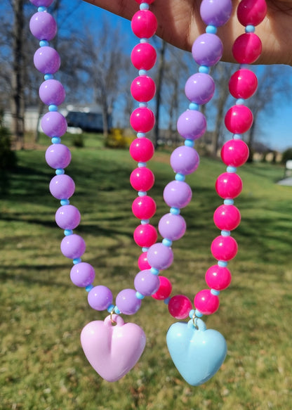 Chunky Necklace – Purple Heart