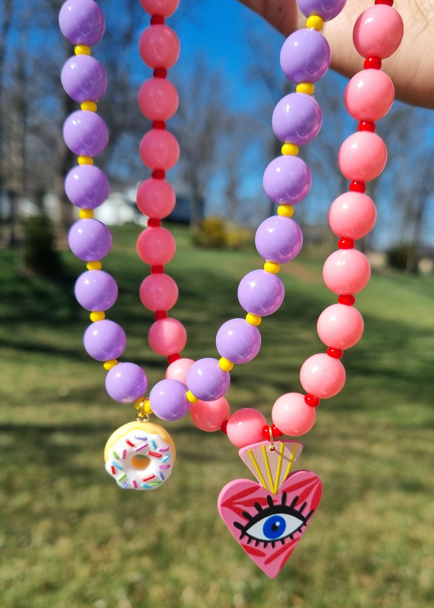 Chunky Necklace – Purple – Donut