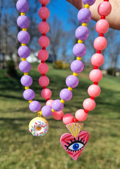 Chunky Necklace – Purple – Donut
