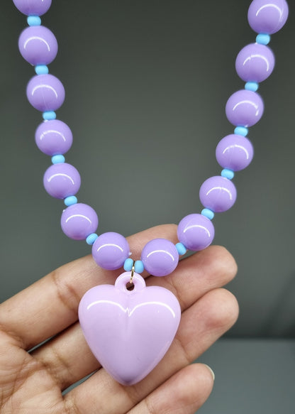 Chunky Necklace – Purple Heart