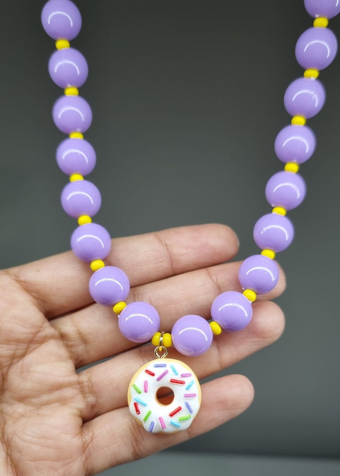 Chunky Necklace – Purple – Donut