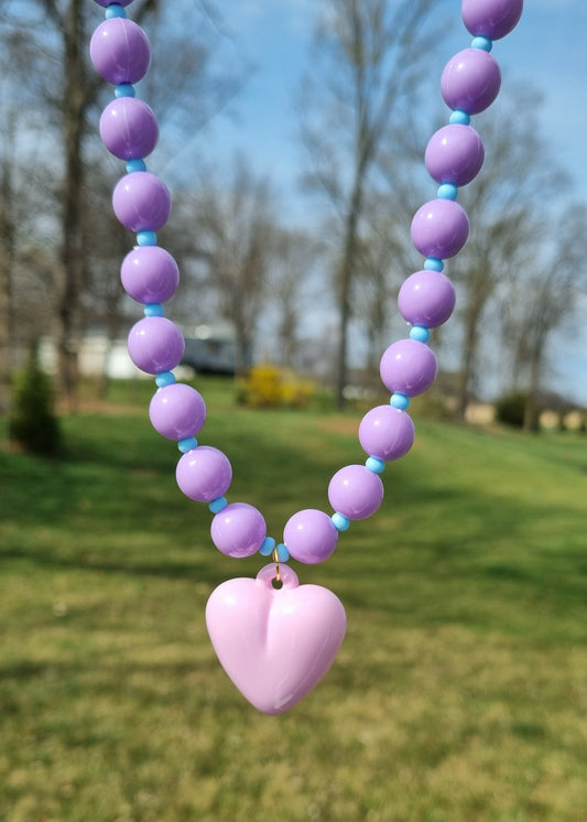 Chunky Necklace – Purple Heart