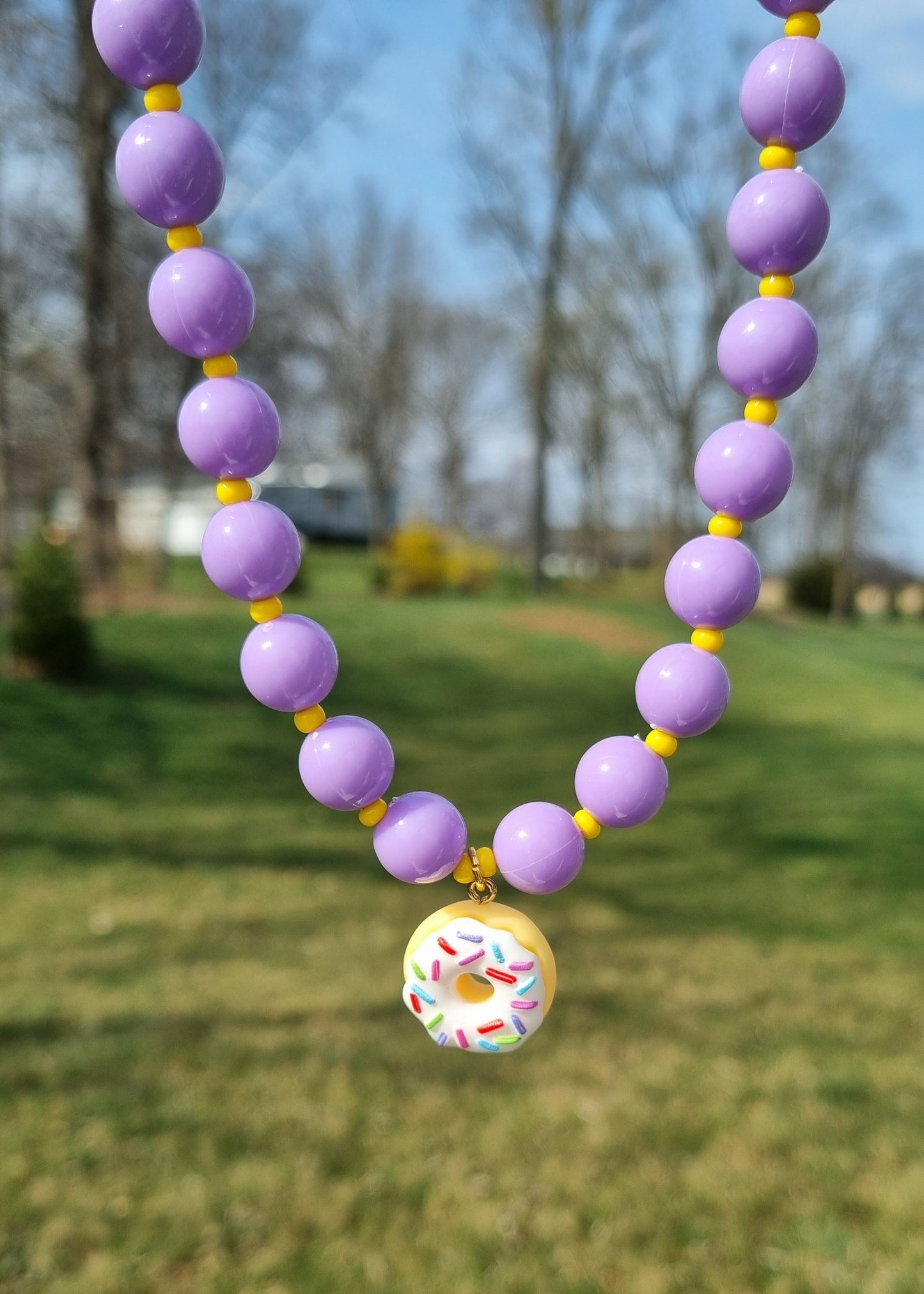 Chunky Necklace – Purple – Donut