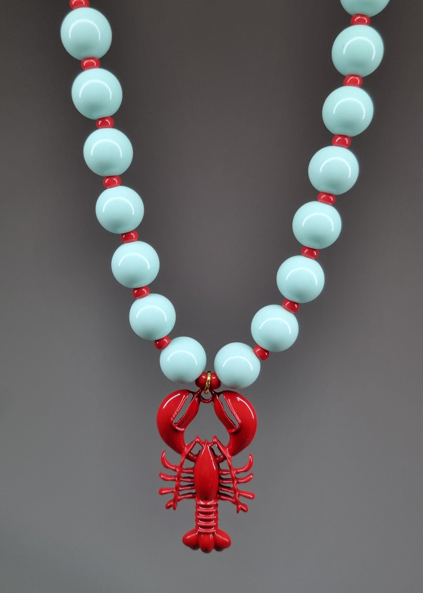 Chunky Necklace – Mint green Lobster