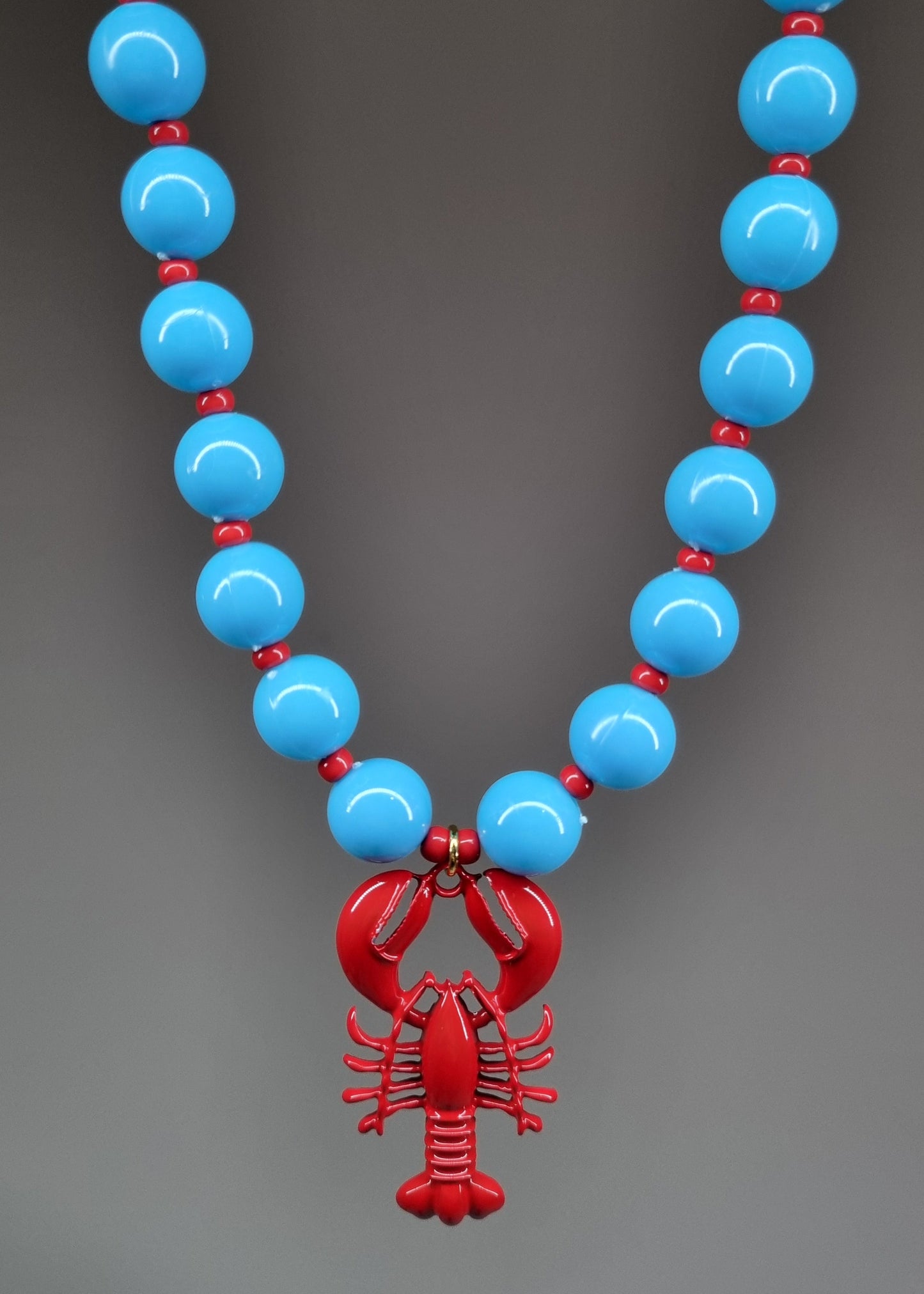 Chunky Necklace – Capri blue Lobster