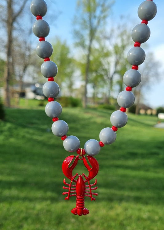 Chunky Necklace – Gray Lobster