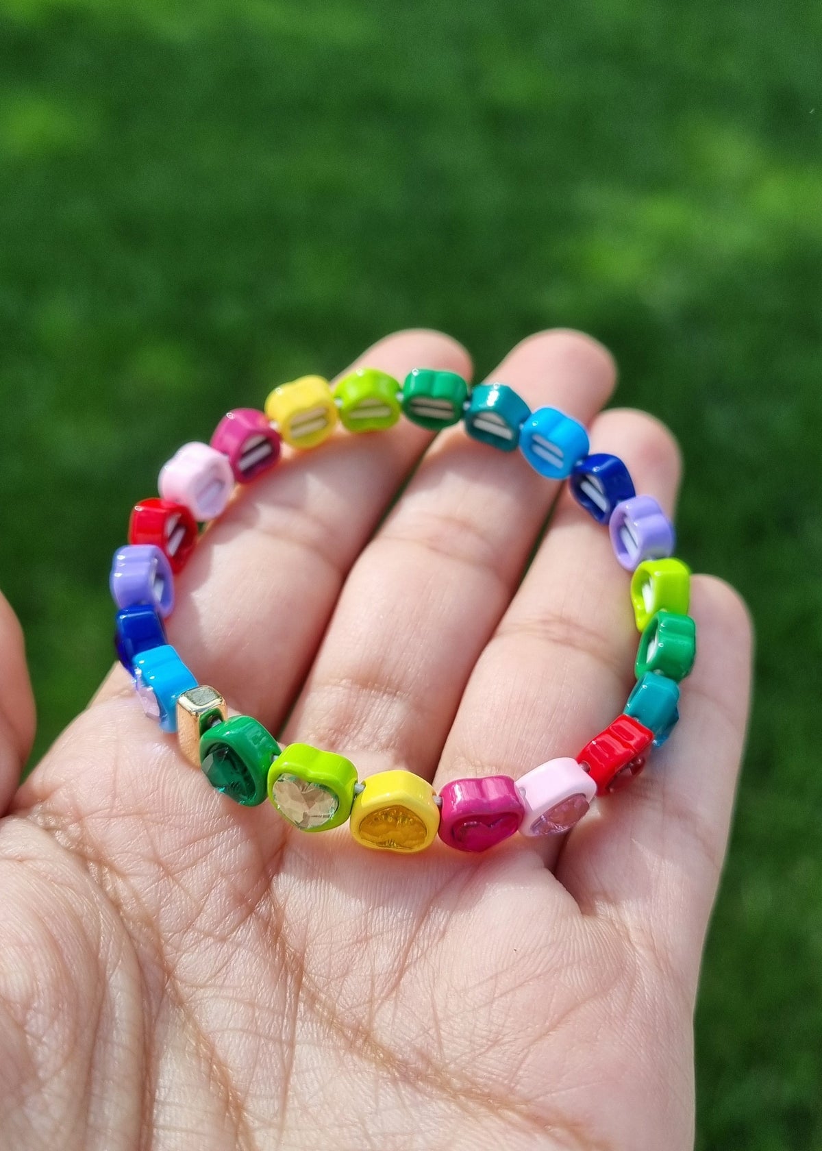 Hearts Bracelet 🩷💚💛